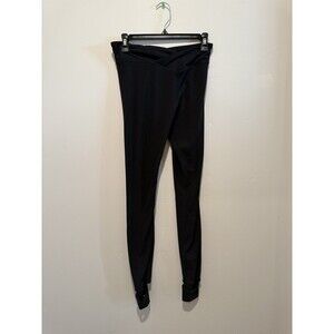 Fabletics Black High Waisted Leggings XS Activewear Stretch Yoga Open Ankles